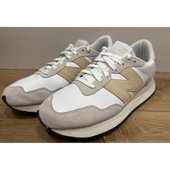 Women’s New Balance 237 Sneakers Shoes Size 10.5 White Taupe Brown EUC! - Picture 5 of 7